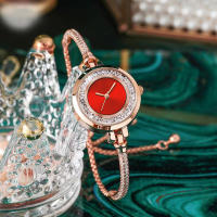 Reloj De Pulsera Circular Minimalista Para Mujer Con Cristal De Diamante Ultrafino Y Estilo Elegante Montre Femme - details 3