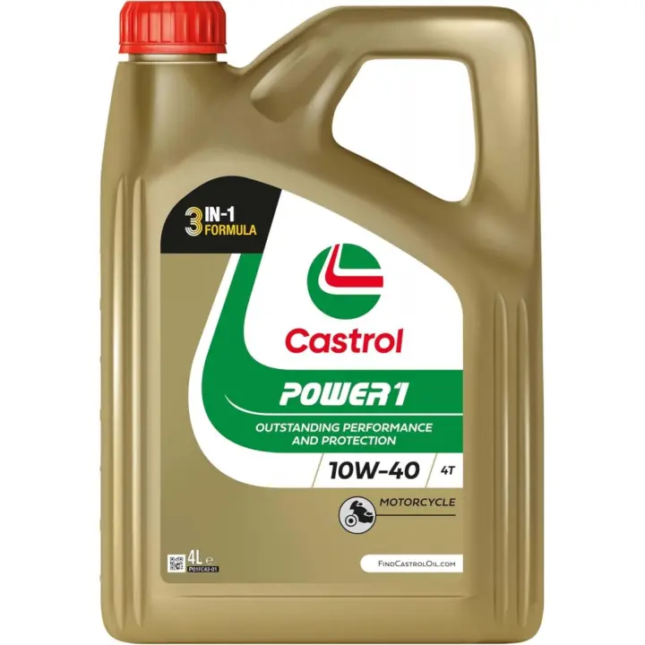 Aceite castrol power 1 4T 10W40 4 Litros - 1