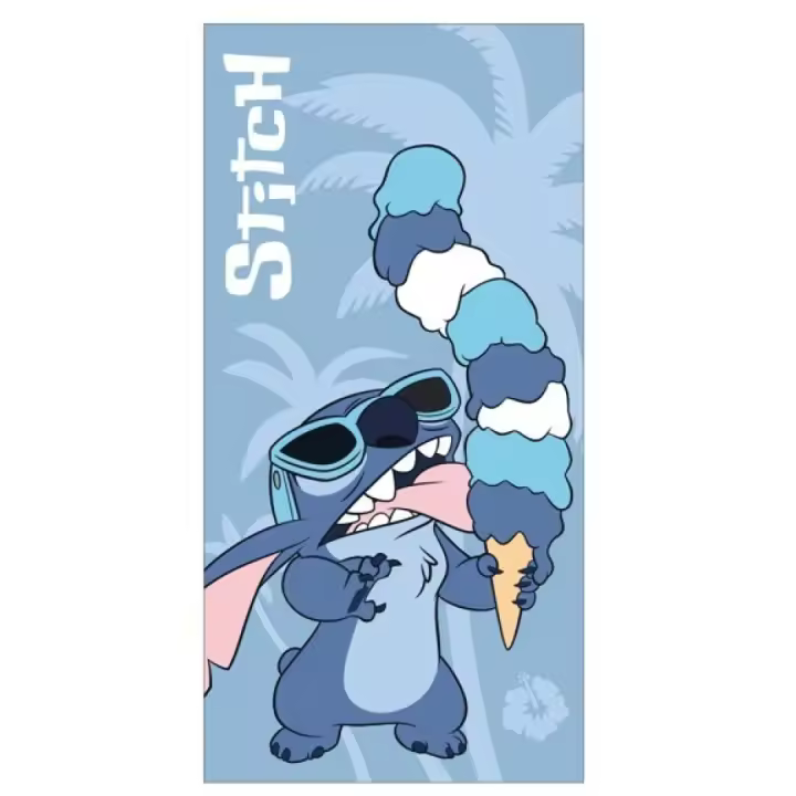 Toalla Playa Piscina infantil Stitch Oficial 70x140cm de microfibra para niños - 1