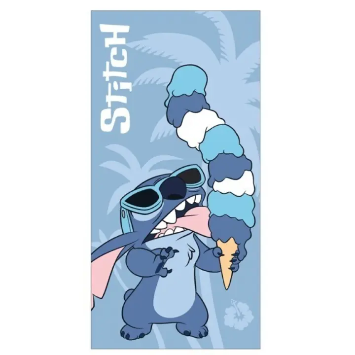 Toalla Playa Piscina infantil Stitch Oficial 70x140cm de microfibra para niños - 1
