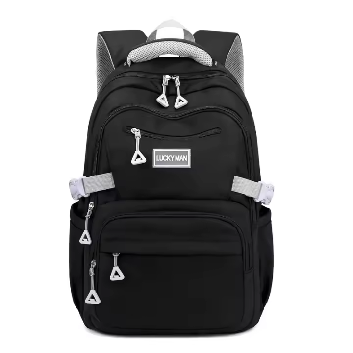 Mochila escolar para chicas adolescentes, morral sencillo de color sólido para mujer, morral escolar juvenil - 1