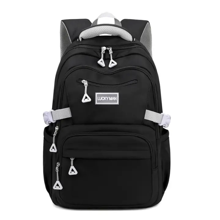 Mochila escolar para chicas adolescentes, morral sencillo de color sólido para mujer, morral escolar juvenil - 1