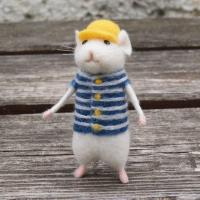 Kit De Manualidad DIY Para Ratón Con Muñeco De Lana Piqueteado Material Hecho a Mano Juguete De Lana Animal No Terminado - details 3
