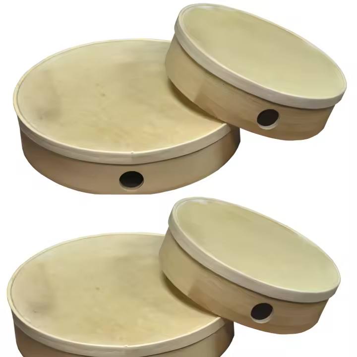 Pandero sin tensores (Ø15,20,25,30 cm) parche de piel (Juego de 4 unidades) - 1