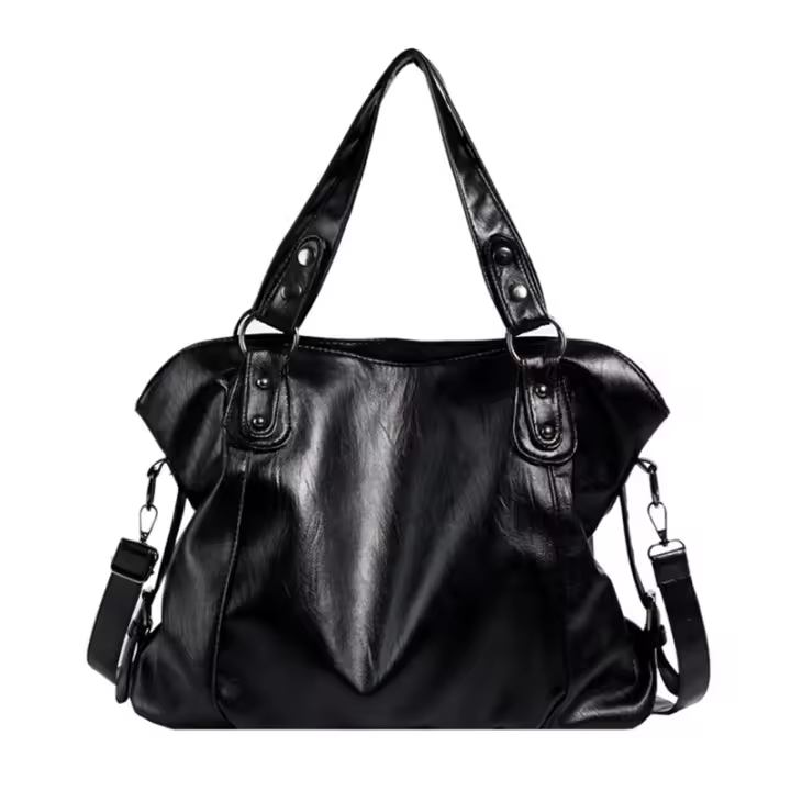 Bolso De Hombro Para Mujer De Capacidad Alta Color Sólido Calidad Suave Bolso Cruzado De Viaje Tote Minimalista Moda - 1