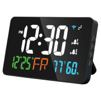 Reloj De Despertar Inteligente Con Estación De Meteorología Termómetro Y Higrómetro Tuya WiFi Compatible Con Smart Life Para El Hogar - details 9