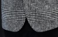 Chaqueta De Chequera Estilo Coreano Para Hombres Otoño Invierno Moda Elegante Casual Negocios Cierre Único Tamaño Regular - details 9