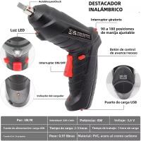 Mini Destornillador Eléctrico Sin Cable Para Mantenimiento Doméstico Y Reparación Con Batería De Litio 500mAh Voltaje 3.6v Herramienta De Rotación Para DIY En El Hogar - details 3