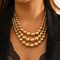 Collar Gargantúa Vintage De Plástico Grande Para Mujer IngeSight.Z Collar De Correa Gruesa De Tres Capas Joyería Chunky - details 4