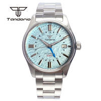 Reloj Automático Tandorio NH34 Para Hombres 39mm GMT Pilot Diversión AR Cristal De Zafiro Fecha Resistente Al Agua 20BAR Moda Relojes De Pulsera De Acero Inoxidable - details 12