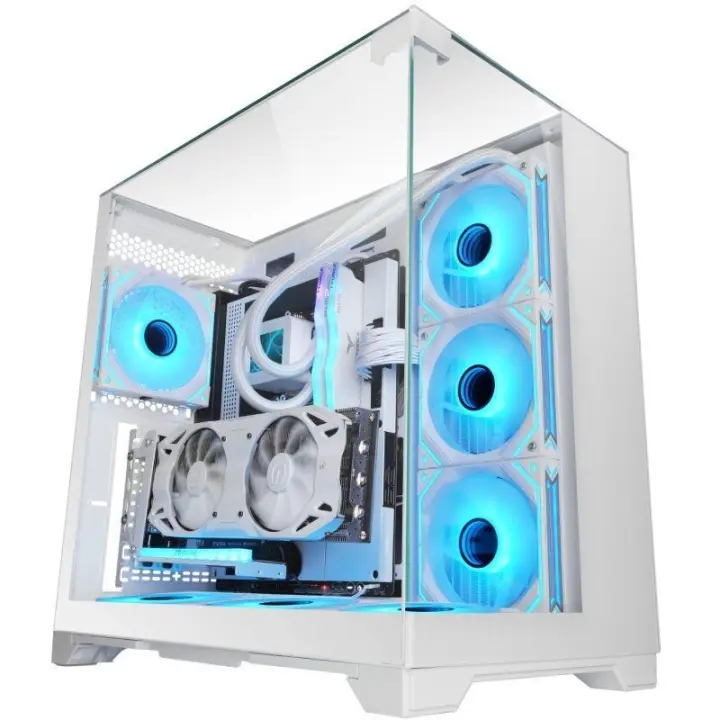 Caja gaming minitorre mars gaming mc-vision/ blanca - 1