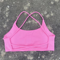 Sujetador De Yoga Para Mujer Color Sólido Suave Fitness Deportivo Con Four Strap Cross Back Y Padded Para Ejercicio En La Gimnasio - details 7