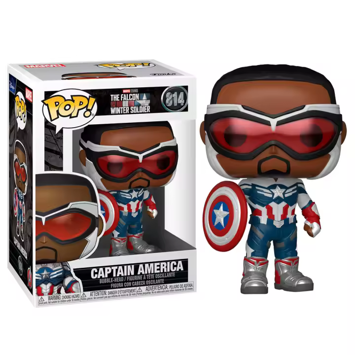 Figura Funko Pop Marvel The Falcon & Winter Soldier Captain-Figura de Vinilo Coleccionable - Idea de Regalo- Mercancia Oficial - Juguetes para Niños y Adultos - Movies Fans - Muñeco para Coleccionistas y Exposición - 1