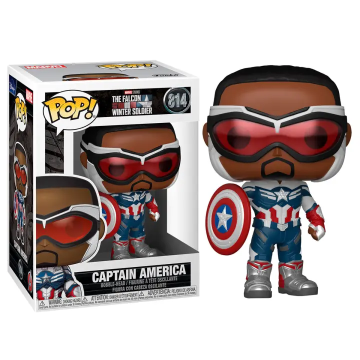 Figura Funko Pop Marvel The Falcon & Winter Soldier Captain-Figura de Vinilo Coleccionable - Idea de Regalo- Mercancia Oficial - Juguetes para Niños y Adultos - Movies Fans - Muñeco para Coleccionistas y Exposición - 1