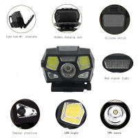 BOOIU Lámpara De Cabeza Táctica USB Recargable Impermeable Para Caza Y Pesca Sensor NVG Montado En Casco MICH Luz De Señal - details 12