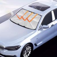 Parasol Estilo Protección Solar Retráctil Para Coche Con Aislamiento Térmico Pantalla De Sol Frontal Para Parabrisas Material De Poliéster 100% - details 3