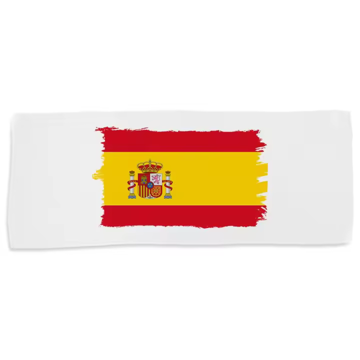 MERCHANDMANIA TOALLA MEDIANA GIMNASIO ABSORBENTE BANDERA ESPAÑA PAIS CONSTITUCION NACION suave con bolsita - 1