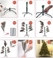 Árbol de Navidad Artificial Decorado 120-180cm con Efecto de Nieve y Conos de Pino Decorativos, Bayas Rojas - Soporte Metálico - Instalación Fácil y Rápida. - details 6