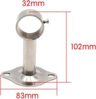 Soporte para Barra de Cortina de 4 piezas, soporte para Barra de Cortina para montaje en comparación, utilizado para instalar Barras de Cortina en El Techo y también para instalar Barras de ropa (Plateadas) - details 1
