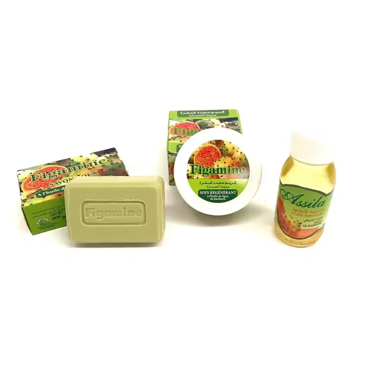 Pack Higo Chumbo Cosmética Árabe - Aceite + Crema + Jabón - 1
