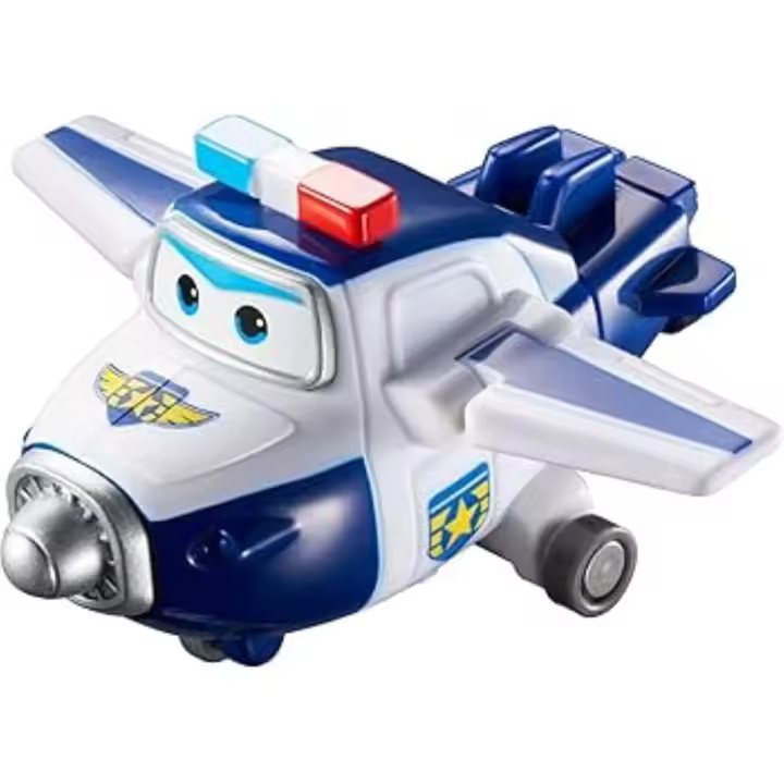 SUPER WINGS : Policia Paul - Die Cast - Avión de Juguete - Coleccionable -  Edad recomendada mayores de 3 años - 1