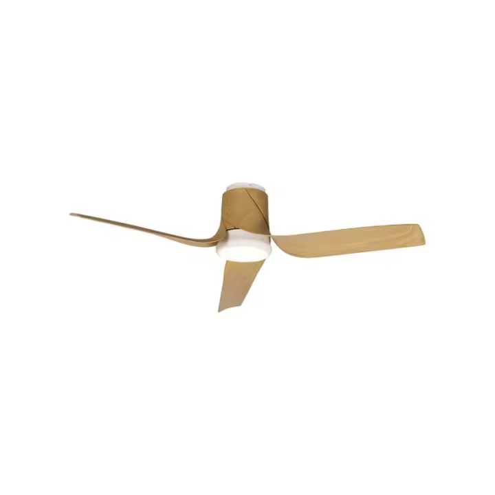 Ventilador de techo con luz LED 30W USHUAIA, 35W blanco y madera 2700K-5000K, 2400Lm de Mantra iluminación | LeonLeds - 1