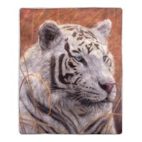 Manta De Tigre Blanco Suave Y Cálida De Poliéster Para Sofá Y Cama Estilo Americano Con Estampado De Noche Estrellada Manta Portátil Para Todas Las Estaciones - details 18