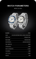Reloj Mecánico Automático Para Hombre CADISEN Con Bisel De Cerámica Cristal De Zafiro Resistente Al Agua Acero Inoxidable Luminoso Calendario Completo Estilo De Negocios - details 2