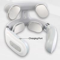 Masajeador Cervical De 4 Cabezas Con Ajuste De Fuerte USB Inteligente Con Voz De Calentamiento Masajeador De Cuello Blanco - details 4