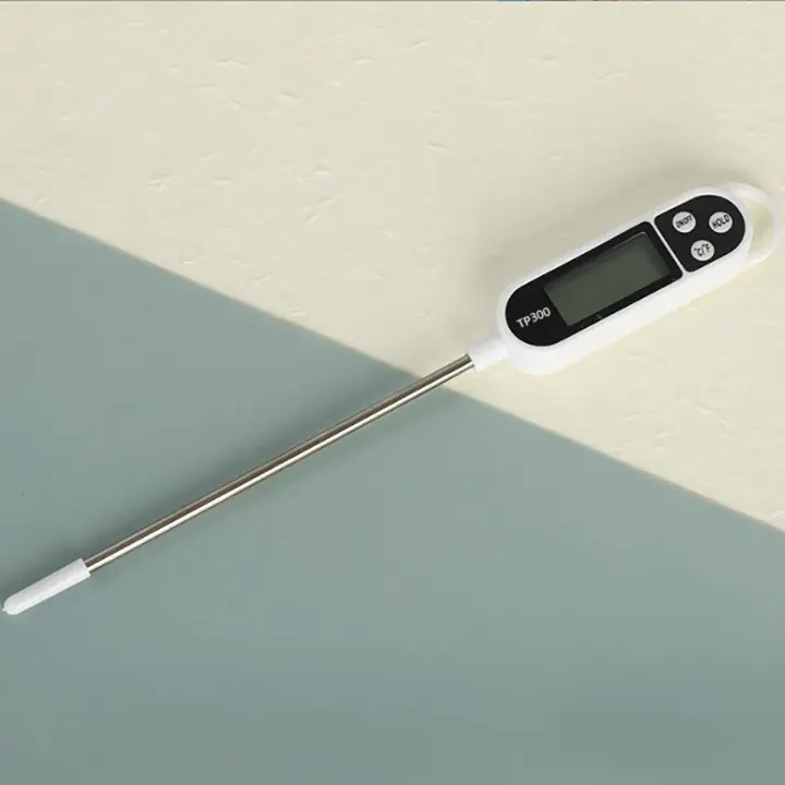 Termómetro De Cocina Digital De Acero Inoxidable Para Alimentos Y Leche Tipo Probar Necesita LR44 Batería Célula De Botón - 1