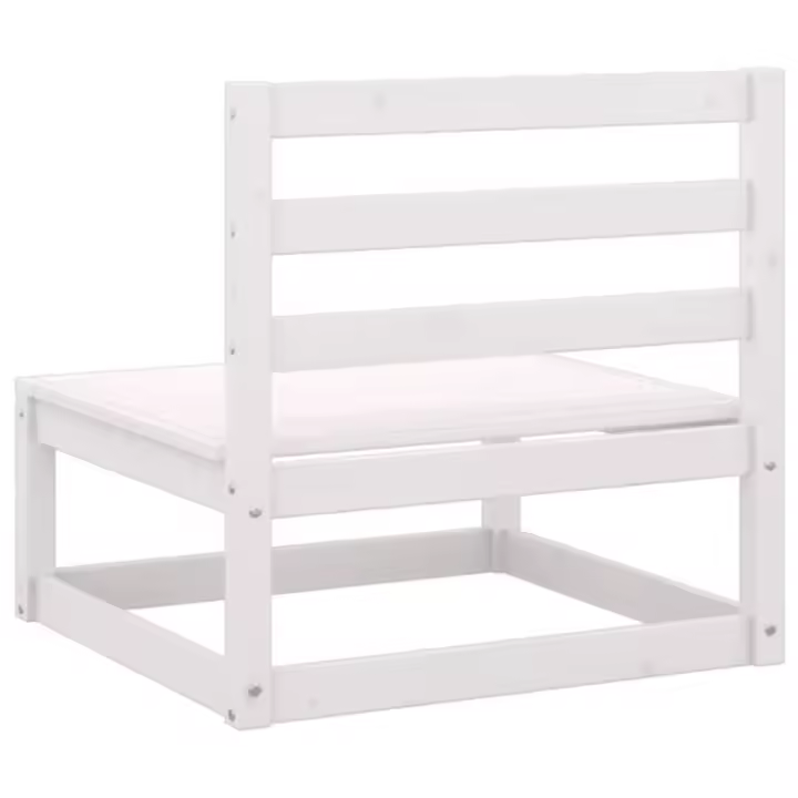 vidaXL Set de muebles de jardín 2 pzas con cojines madera pino blanco - 1