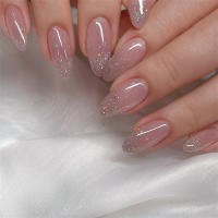 24Pcs Set Uñas Postizas De Acrílico Blancas Con Borde Ovaladas Adhesivas Fáciles De Usar Y Quitar Cubierta Total De Uñas - details 21