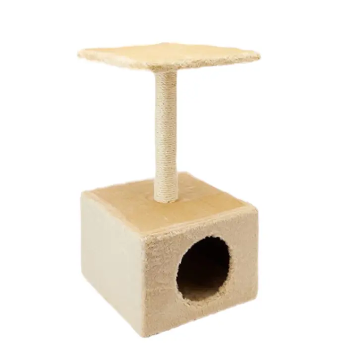 COTTECOTA- Árbol rascador para gatos, 30x31x56cm. Centro de Actividades de Mascotas con Postes Sisal Plataformas Beige, Gato rascador de sisal, Cama gato divertido para tus pequeños. 0176 - 1