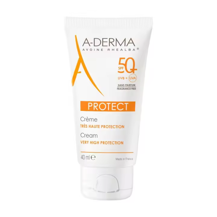 A-Derma Protect Crema Fotoprotectora SPF 50+ para Pieles Secas y Frágiles - 1
