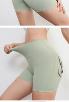 Shorts De Fitness Para Mujer Con Bolsillos Pantalones Cargo Terciopelos Yoga Estilo Verano Secado Rápido Butt Peaches - details 1