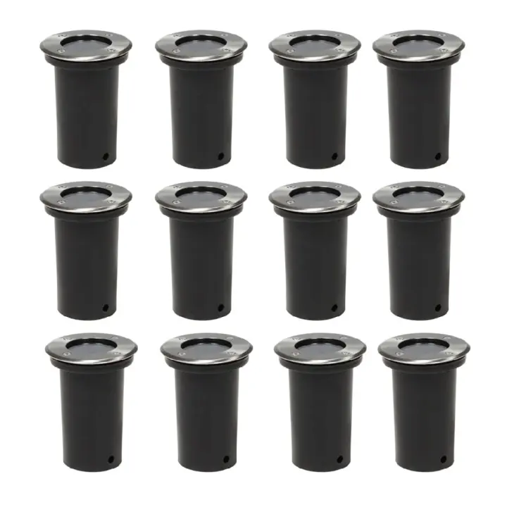 vidaXL Luces de suelo de exterior redondas 12 unidades - 1