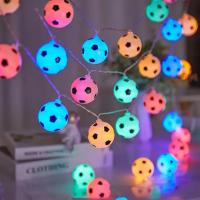 Cadena De Luces De Fútbol Con 10/20 LED Para Decoración De Habitaciones Y Restaurantes Luz Atmosférica Creativa Piloto Asumida Para Ventanas Y Fiestas Navideñas - details 7