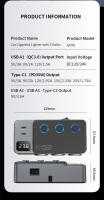 Adaptador De Carga Rápida PD 191W Para Coche Con LED Y Interruptor 3En1 USB Carretel De Encendedor De Coche Con Mostrador De Voltaje - details 13