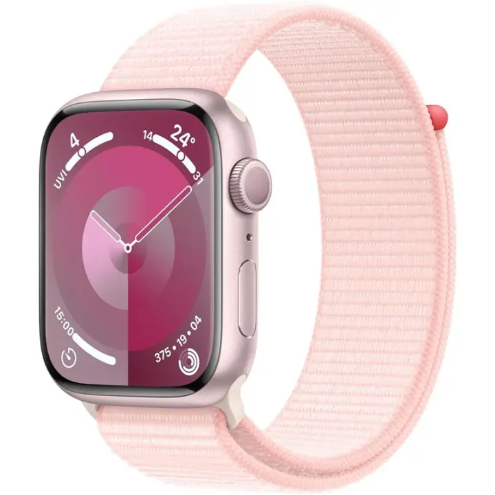 Apple Watch Series 9 GPS 45mm aluminio con correa deportiva rosa claro - 1