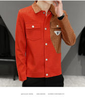 Nueva Chaqueta Casual De Moda Para Hombres Drill Colorido Ajustada Estilo Coreano Solitaria Abierta Cierre De Botones Polyester Para Otoño - details 4