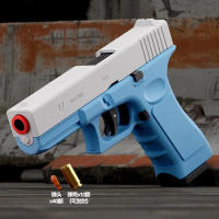 Pistola De Juguete Automática G17 Versión Láser Con Ejection De Caja Doble Bala Suave Película Plástica ABS Para Niños CS Armas - details 7