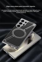 Funda De Cuero Electroplated Para Carga Inalámbrica Con Imán Para Samsung Galaxy S25 S24 S23 Ultra Protectora Y Antisuciedad - details 2