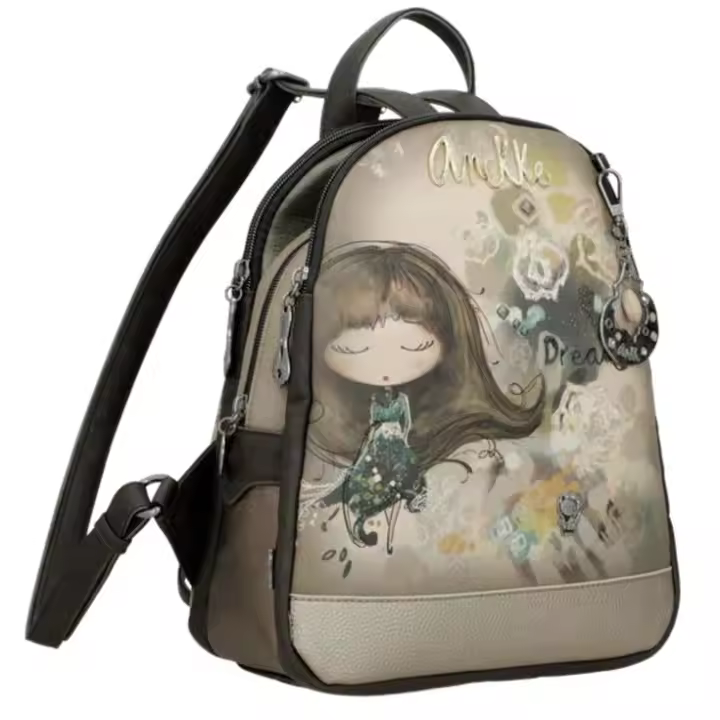 Anekke Real Mochila Triple Compartimento - Ref 41705-044 - Bolsillo Trasero - Medidas 24 x 30 x 12 Cm - Nueva  Colección Otoño/Invierno 25 - - 1