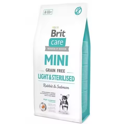 Brit Care Grain Free Mini Sterilised & Light Conejo Y Salmón 7 Kg - 1