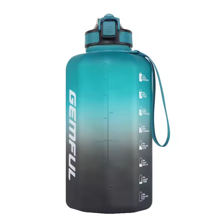 Botella De Agua Deportiva De 2.2 Litrillos Con Tapa Y Mangos Antigrado BPA Libre Reutilizable Para Adultos Botella Con Pajita - 1