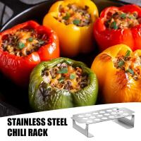Soporte De Hierro Acero Inoxidable Para Pimienta Y Pollo Piernas Alas BBQ Herramienta Con Barras De Soporte Inferior Para Asado Al Carbón - details 1