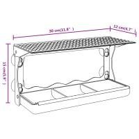 vidaXL Comedero de pájaros para ventanas (2 unidades) acrílico 30x12x15 cm - details 7
