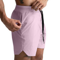 Shorts De Correr Para Hombres 2024 Pantalones Deportivos De Entrenamiento Fitness Secado Rápido Color Sólido Talla Verdadera - details 4