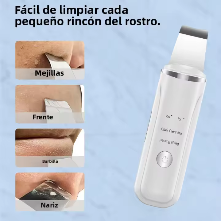 PAKISS Skin Scrubber Facial Spatula Eliminador De Quistes Limpiador De Poros Espátula Metálica Con 4 Modos FY-401-402 - 1