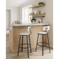 Juego de 2 taburetes altos de cocina con respaldo, estilo industrial, estructura de acero, asiento de 73 cm, fácil montaje, varios colores disponibles - details 1